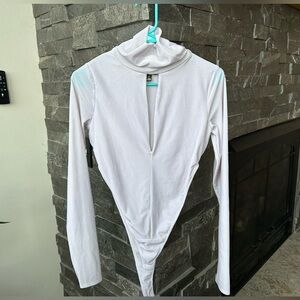 AFRM Ribbed Velvet Long Sleeve Bodysuit